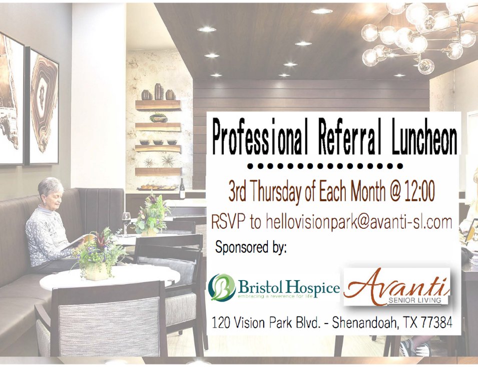 Professional Referral Luncheon at Avanti Living at Vision Park