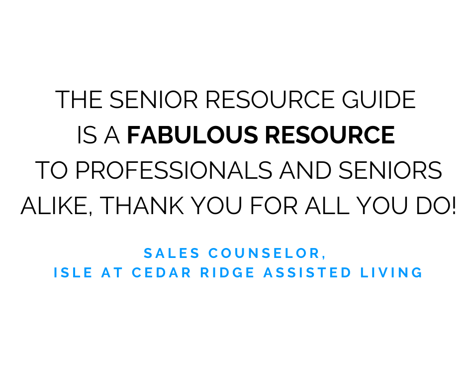 Sales Counselor Isle at Cedar Ridge Assisted Living Testimonial