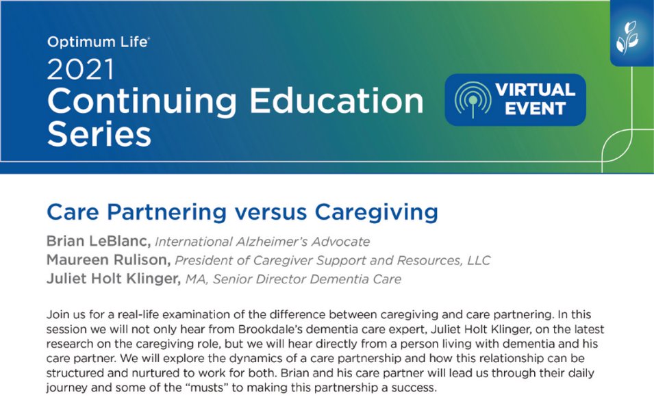 January CEU Care Partnering Versus Caregiving